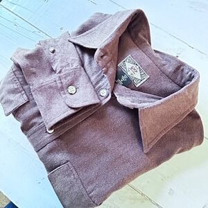 EXP Jeans Womens Silk Button Down Shirt Top Long Sleeve‎ Blouse Medium Burgundy